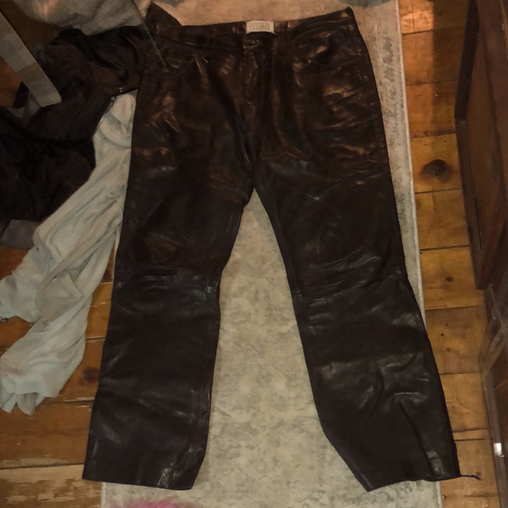 Brand new designer leather pants